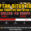 Situs Toto Terpercaya – Panduan Lengkap Bermain Toto Online Aman dan Menguntungkan